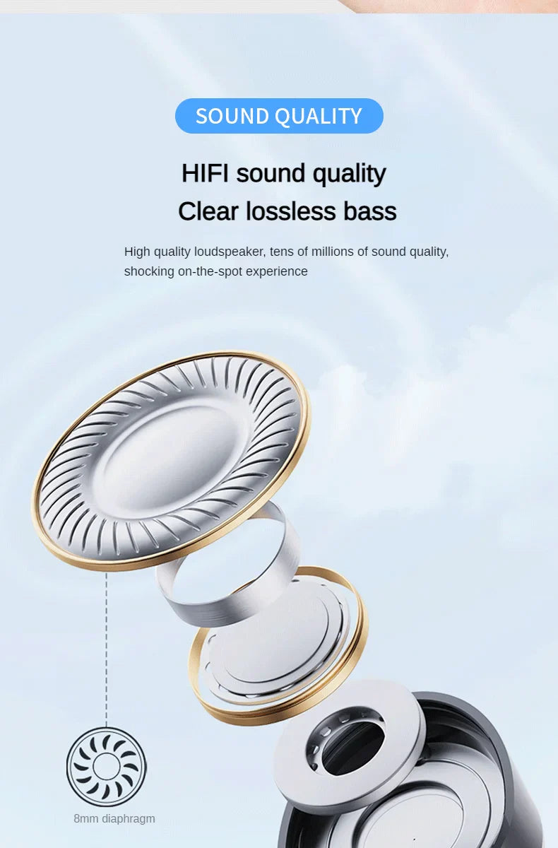 SK18 Heavy Bass Headphones Wireless Bluetooth Earphones Sleeping Headset With Mic Noise Reduction Mini Earbuds For Xiaomi Redmi