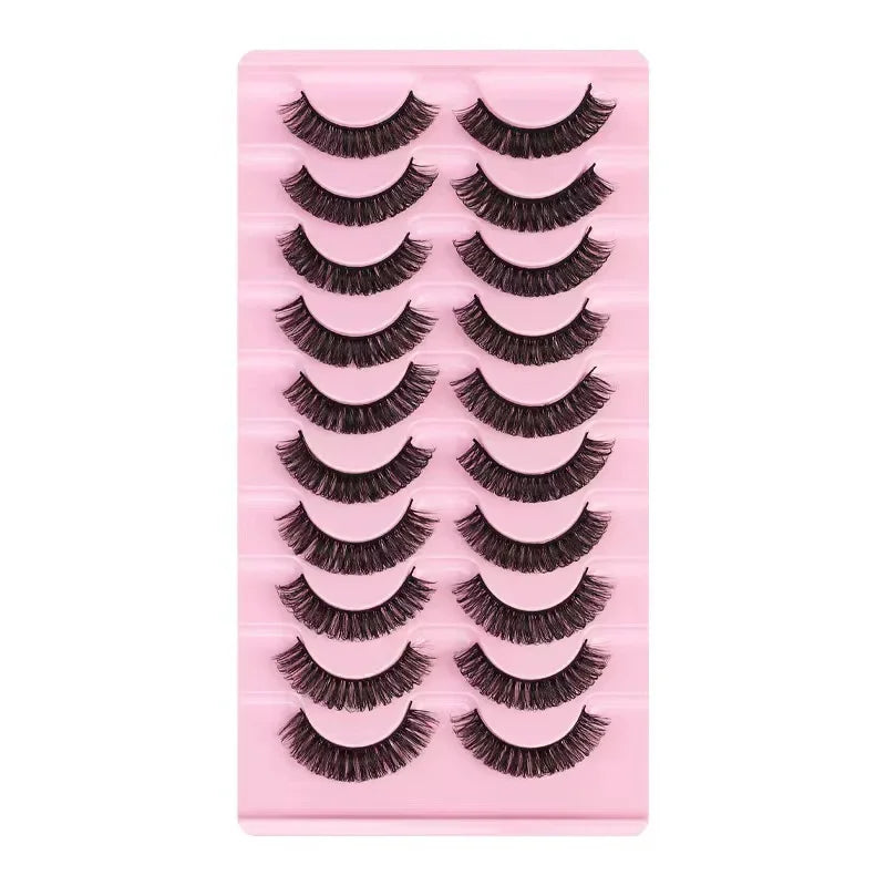NEW 10Pairs 3D Mink Lashes russian strip lash Dramatic False Eyelashes Faux Cils Makeup Wholesale Fake Eyelash Extension