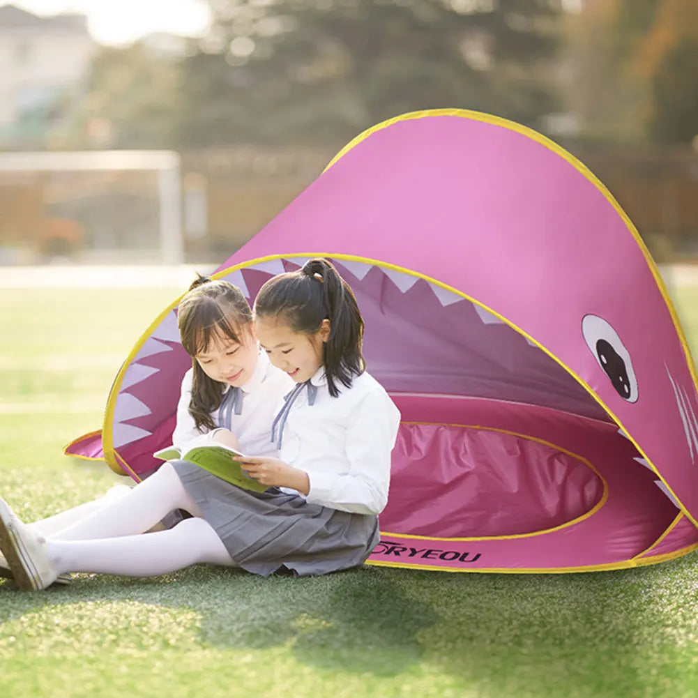 Summer Fun Colorful Tent Portable Lightweight Cartoon Design Uv Protection Outdoor Beach Tent For Outdoor Indoor Playgrounds