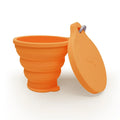 ME. FAM New 180ml Eco-friendly Silicone Bear Folding Cups With Cover Lids Travel Outdoor Camping Collapsible Drinking Water Copa