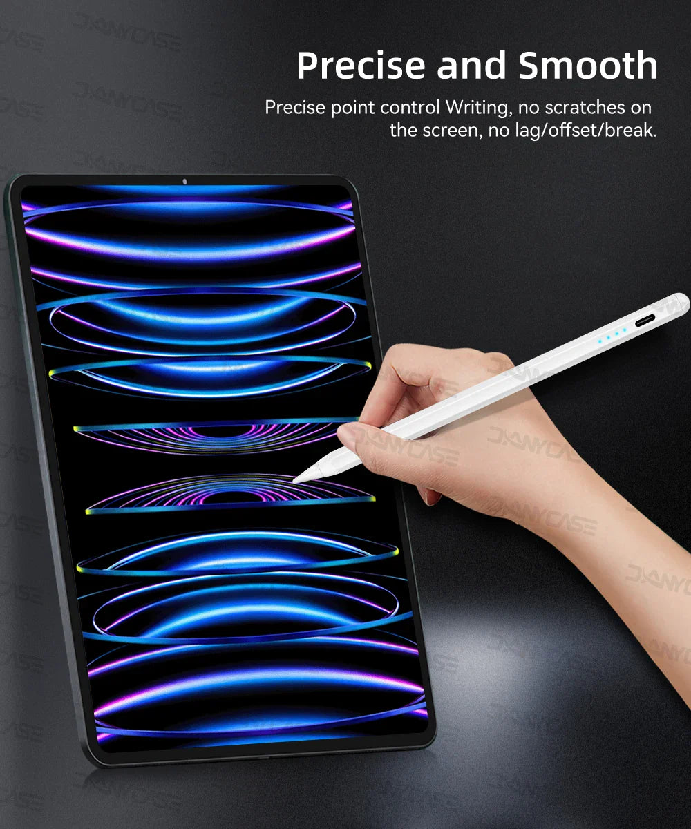 For iPad Pencil 2024 Air 6 M2 Pro M4 Stylus Pen with Palm Rejection Tilt,for iPad Pro 11 12.9 Air 4/5 7/8/9/10th mini 5 6 Tablet