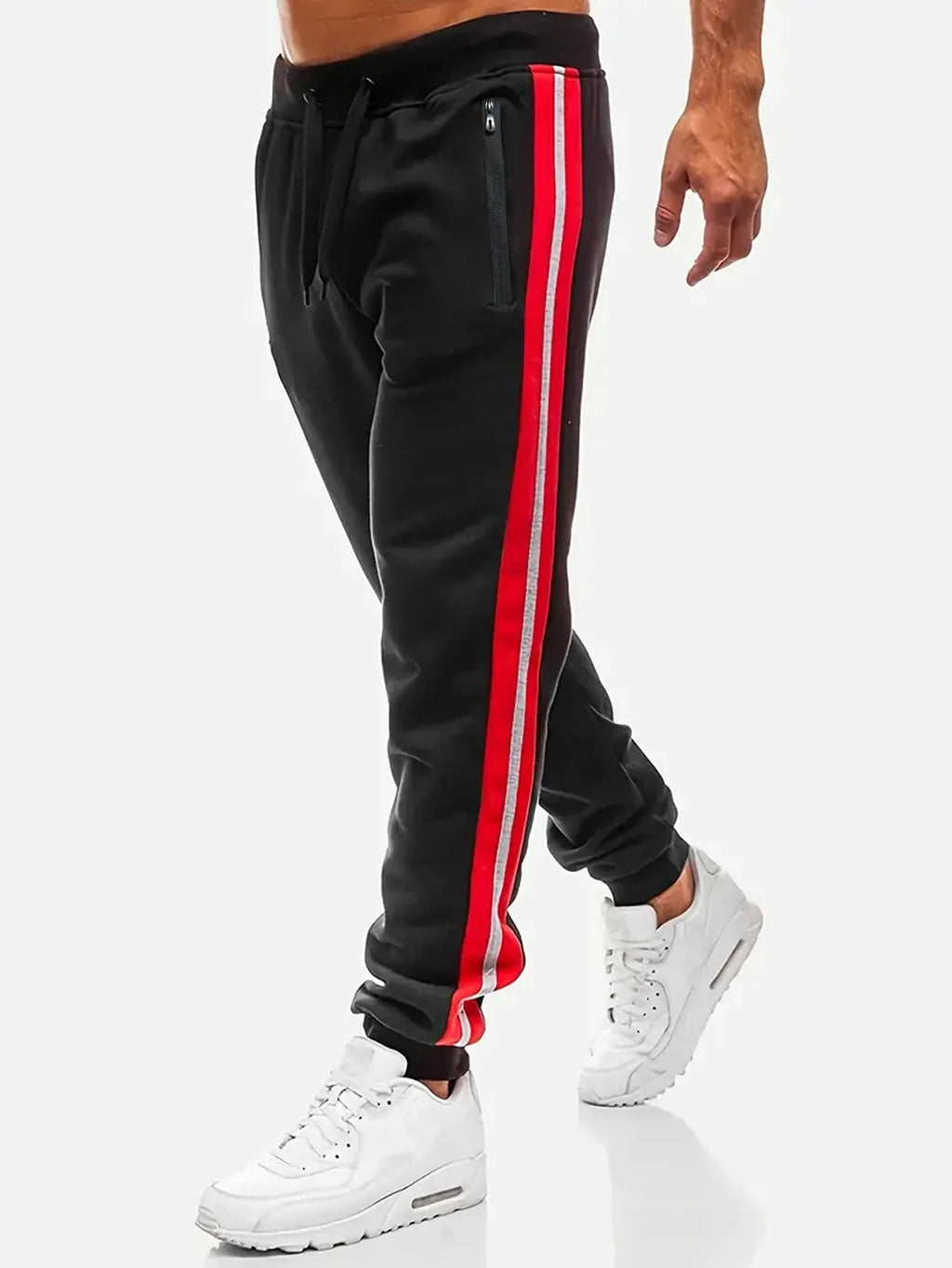 Men's Sweatpants Joggers Trousers Elastic Waist Sports Outdoor Daily Wear Casual Fashion Hip Hop Streetwear Gray Black Pants