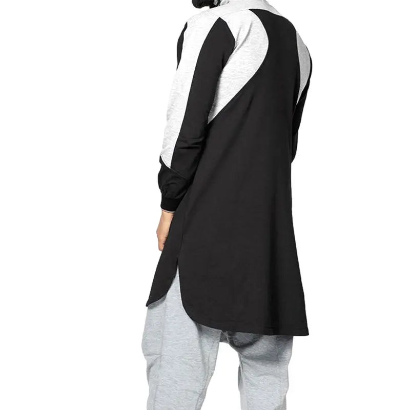Men Sweatshirt T-shirt Spring Autumn Solid Color Loose Zip Pullover Sweater Men Casual Long Sleeve Hooded Round Neck Sweatshirt