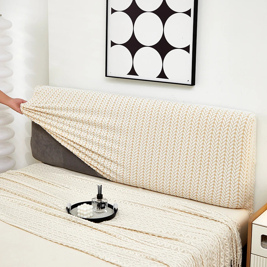 1 PC Headboard Cover elastic jacquard Bedside Cover for bed in bedroom easy to clean Headboard Cover