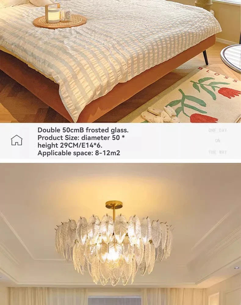 Modern Luxury crystal Chandeliers Gold French Glass chandelier Idoor Home Decor Pendant Lamp for Living Room Dining