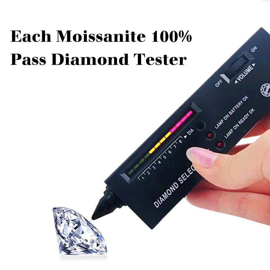 NEW 100% Real 18k Gold Necklace With Moisanite 0.5ct D Color VVS1 Certificated Dubai  AU750 Jewelry For Women Wedding Gift Wholesale