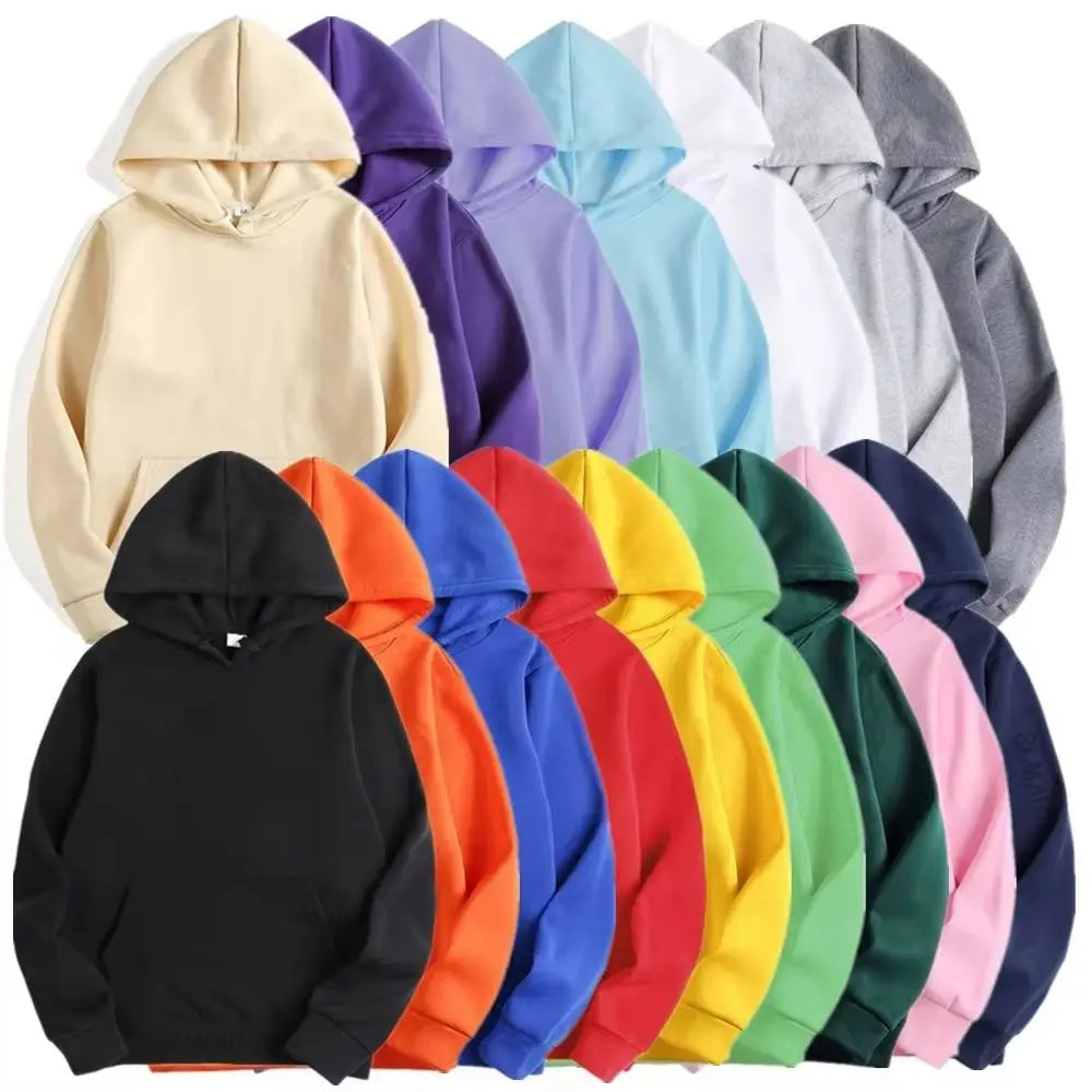 2026 Sweat-shirt chaud pour hommes et femmes, décontracté, couleur unie, Streetwear, pulls, Sport, Fitness, poche, multicolore