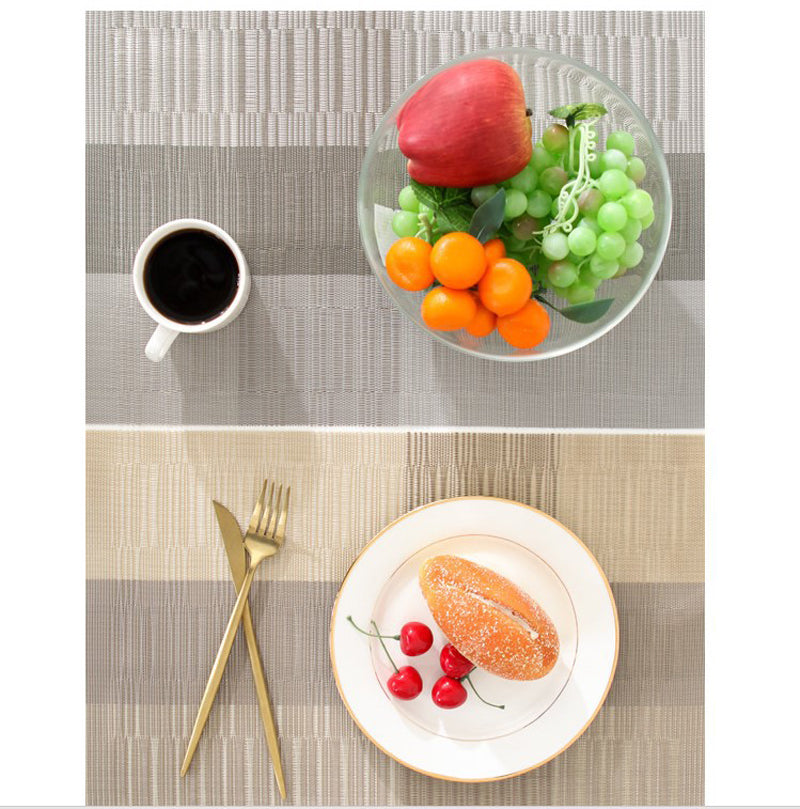 4/6Pcs Table Mat Set Non-Slip Bowl Pad Coaster Set Washable PVC Dining Table Placemats Modern Home Decoration Accessories