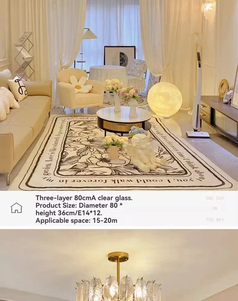 Modern Luxury crystal Chandeliers Gold French Glass chandelier Idoor Home Decor Pendant Lamp for Living Room Dining