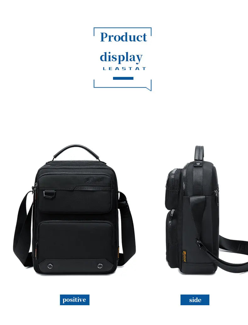 Men Multifunctional Fashion Anti-theft Shoulder Bag Travel Waterproof Oxford Crossbody Sling Bag Casual Messenger Pack For Male