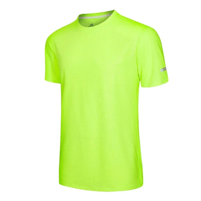 Men's Sports Shirts Sweatshirt Things for Gym Shirt Dry Fit Workout Yoga Tops Breathable Short Sleeves Undershirt Golf Wear Top