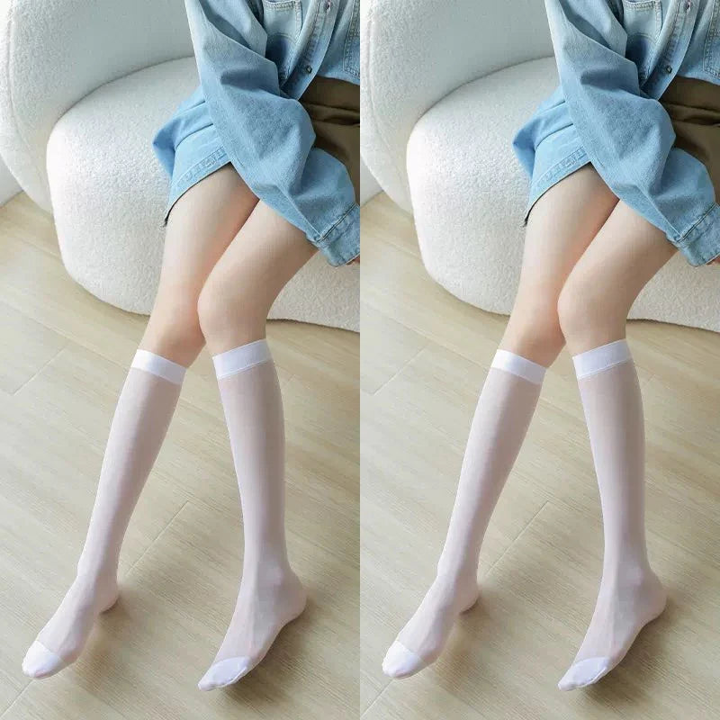 Women Sexy Fishnet Stockings Summer Ultra Thin Body Stockings Thigh High Over Knee Nylon Long Socks Hosiery Lolita Stockings