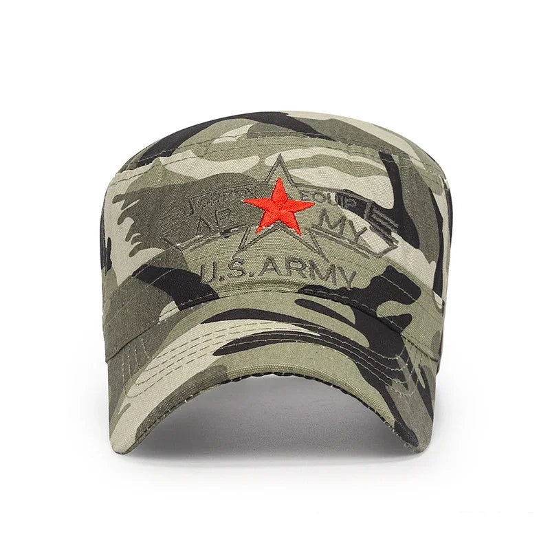 New Fashion Outdoor Sport Snapback Hats Casual Baseball Cap For Men and Women U.S. military soft flat top army cap design