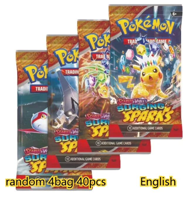 Pokemon Trading Cards 40 Pcs English PTCG Game Collection Strange Tree 151 SV4A Gift for Children