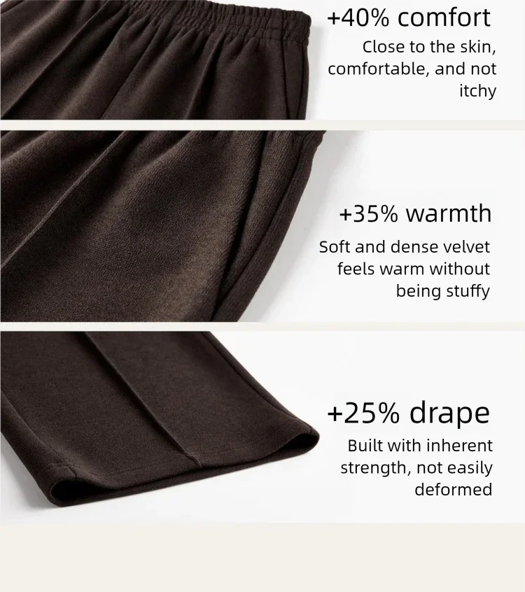 SENTUBILA Knit Sweat Pants for Women 2026 Autumn Winter Acetate Wool Silk Blend Trousers Casual Versatile Bottoms 154K80280