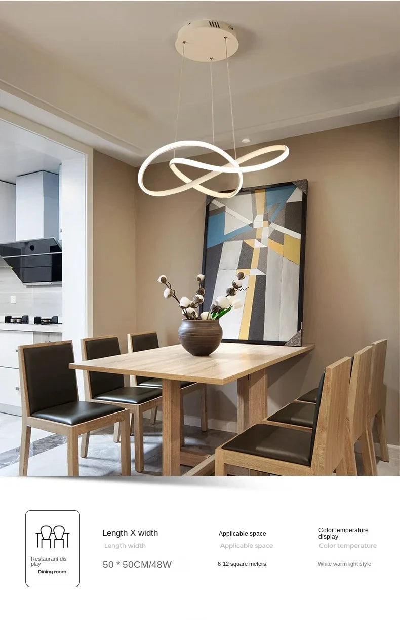 Modern Dining Room Pendant Lights Nordic LED Dining Table Ceiling Chandelier Living Room Home Indoor Bar Counter Hanging Lamp