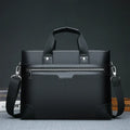 Men PU Leather Shoulder Fashion Business Bags Handbags Black Bag Men for Document Leather Laptop Briefcases Bag