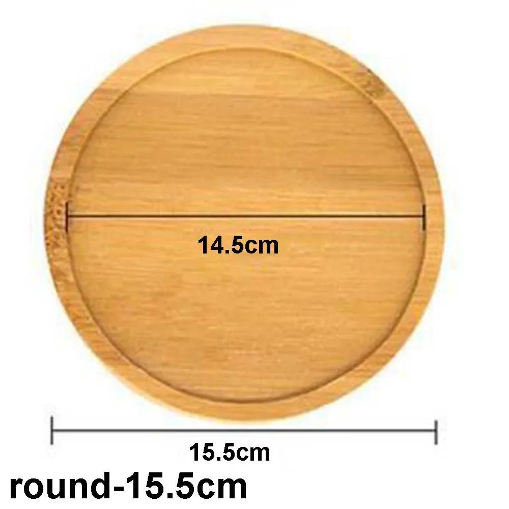 Wooden Bamboo Serving Plate Set Dish Tray Fruit Plate Storage Pallet Kitchen Organizer Dining Bar Supply Dinner Plate Set