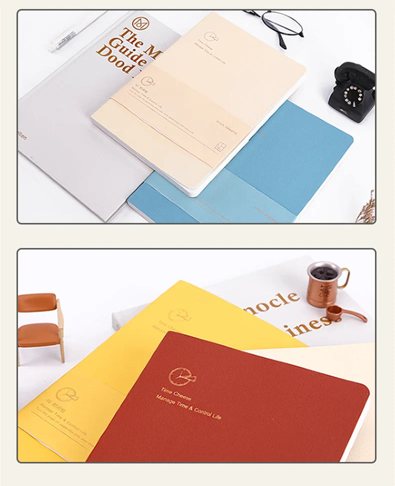 Kinbor Weekly Planner Notebook UnDated Agenda Schedule Daily Monthly Journal Book Portable Record Diary Plan Notepad Stationery