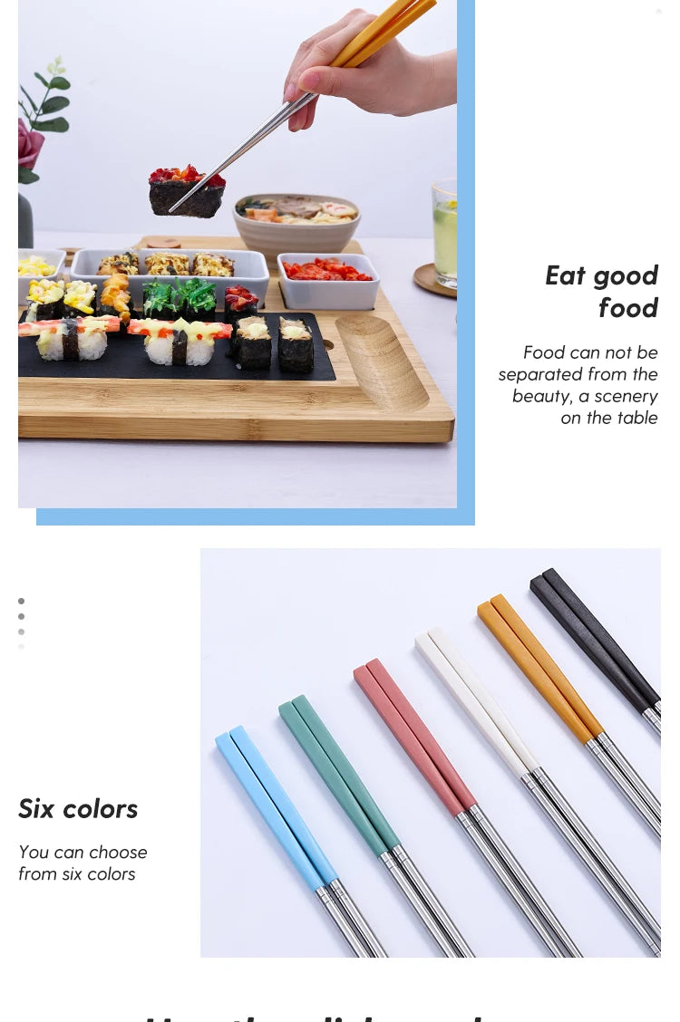 Korean Tableware Set 304 Stainless Steel Cutlery Set High Quality Dinner Set Spoon Chopsticks Set Dinnerware 8Pcs Cutlery Sets