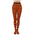 Q0KE Breathable Skinny Leggings Soft Striped Long Tights Casual High Waist Elastic Leggings Women Horizontal Striped Tights