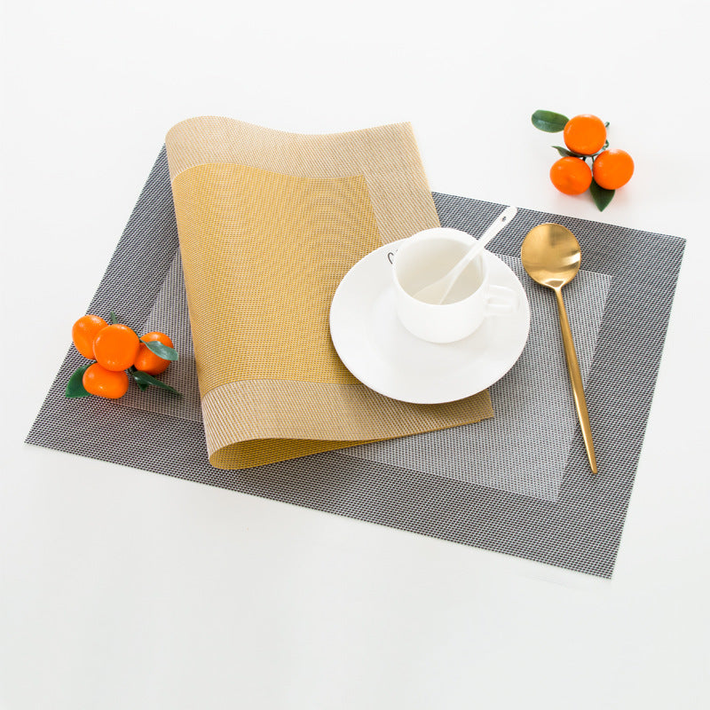 4/6Pcs Table Mat Set Non-Slip Bowl Pad Coaster Set Washable PVC Dining Table Placemats Modern Home Decoration Accessories