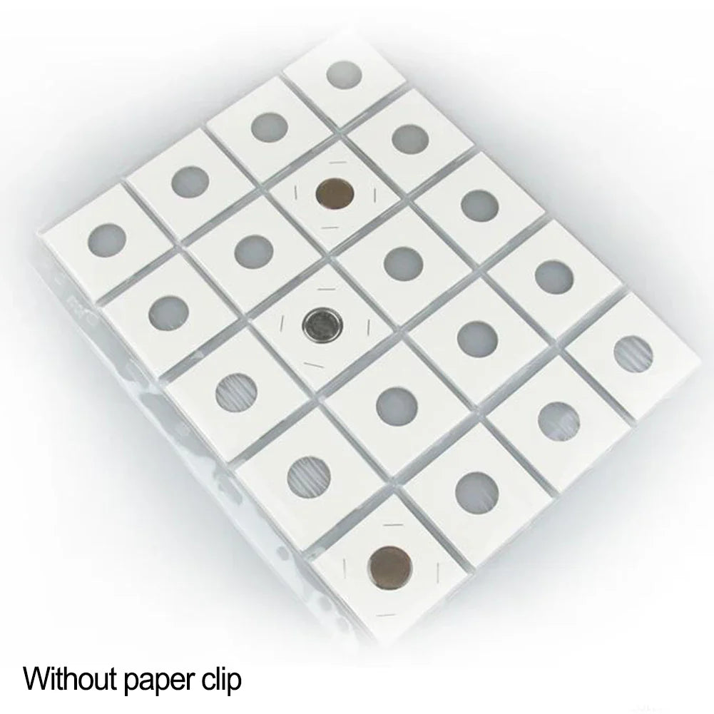 Page Coin Holder Sheet Clear Organization 1/10 Sheet For 50mm Coins For Coin Collection PVC Page Album Practical