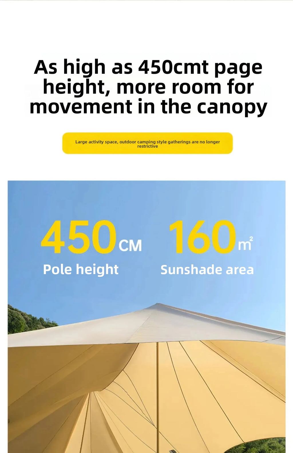 Tent, Large Outdoor Giant Camp, Rain and Sun Protection, Suitable for Outdoor Camping