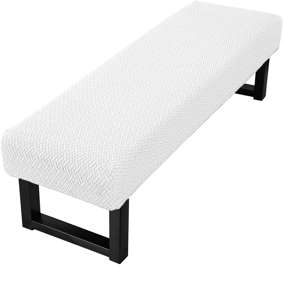 Stretch Jacquard Dining Bench Cover Living Room Anti-Dust Removable Bench Slipcover Washable Bench Seat Protector