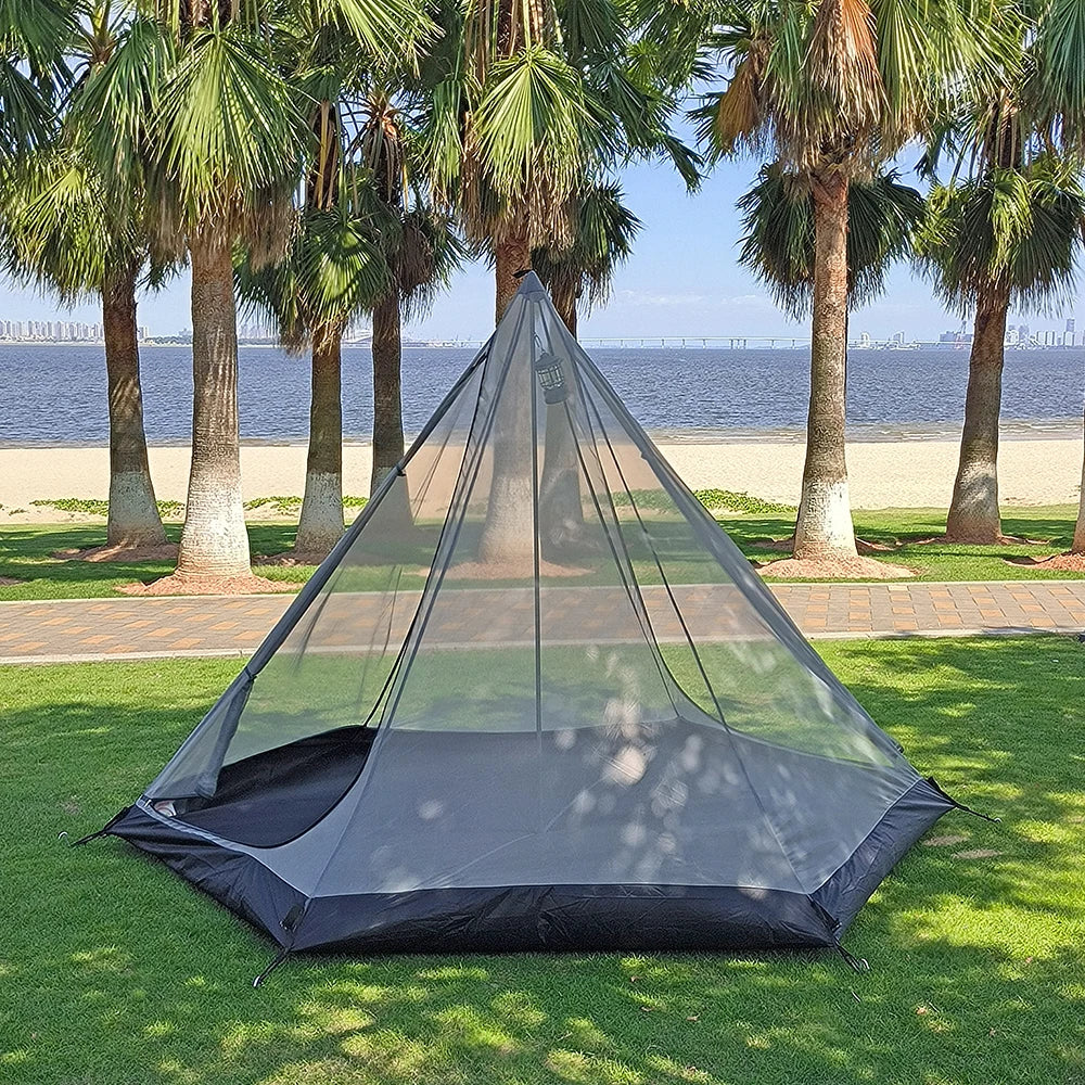 Indian Tent Outdoor Waterproof Tipi Tent 4 Person Yurt Family Mongolian Large Teepee Camping for Adults Pyramid Double Layer
