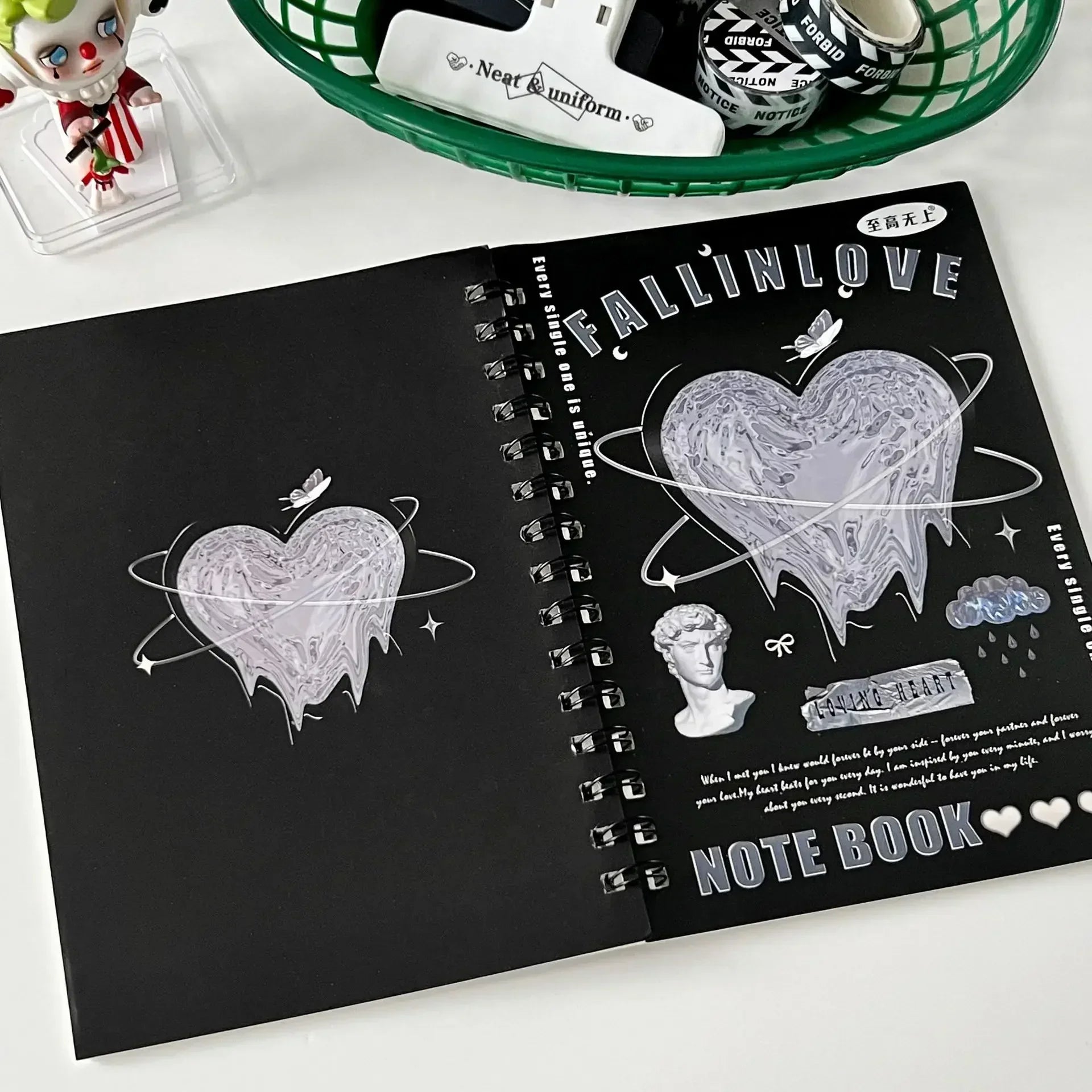 50 sheets/book A5 Horizontal Line Notebook Coil Notebook Paper Student Homework Sketchbook Binder Planner Journal
