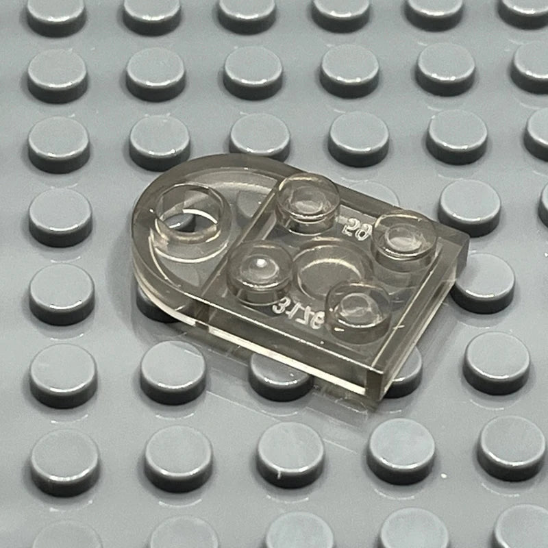 40 Colors Coupling Plate 2x3 with Rounded End Building Block Brick MOC Parts DIY Heart Key Ring Necklace Toys Gift 60pcs/Lot