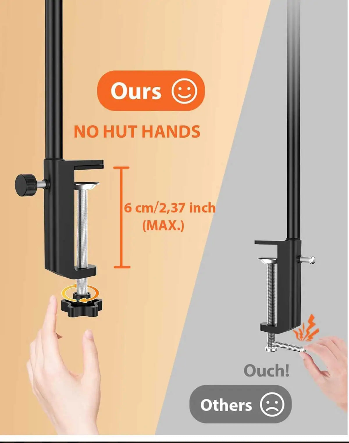 LED Desk Lamp for Office Home, Eye-Caring Desk Light Lamp with Stepless Dimming Adjustable Flexible Gooseneck And Light Color