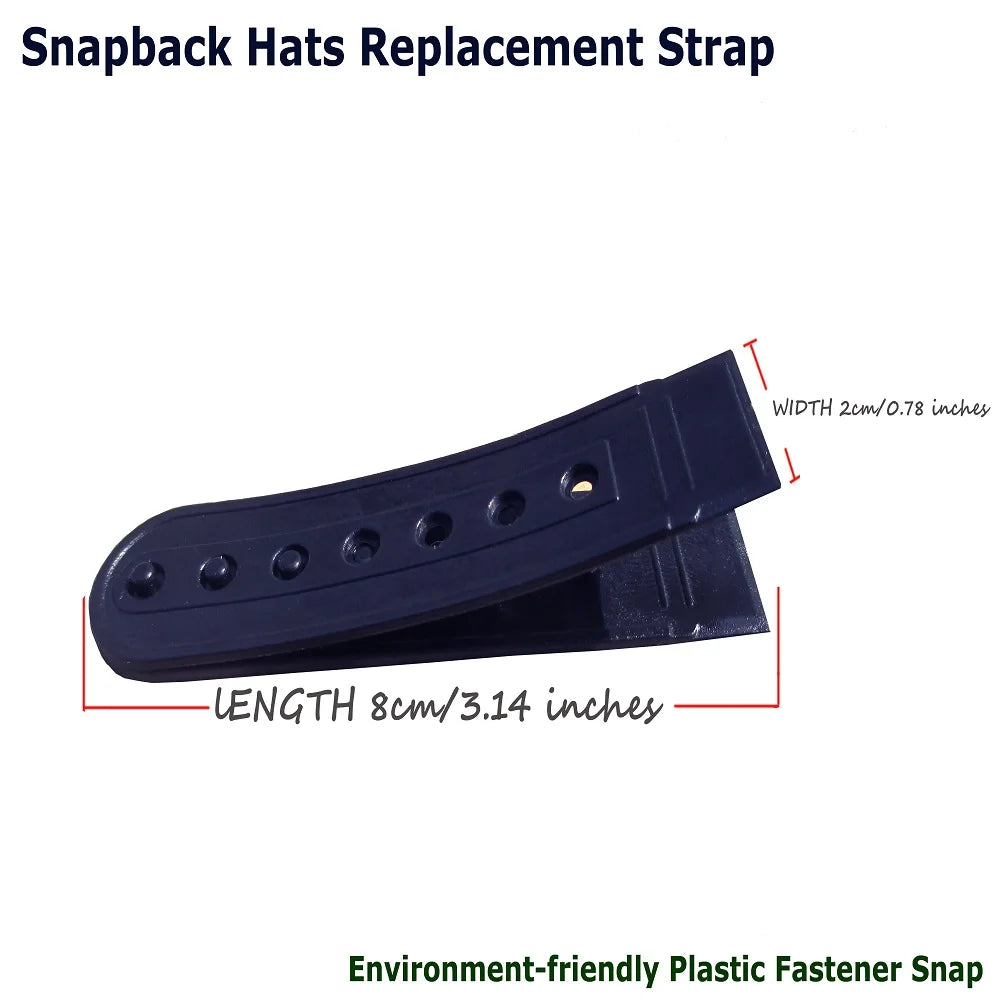 1 Pair Colorful Snapback Hats Replacement Strap - 6 Colors Plastic Fastener Baseball Cap Extender Snap Rich Colors