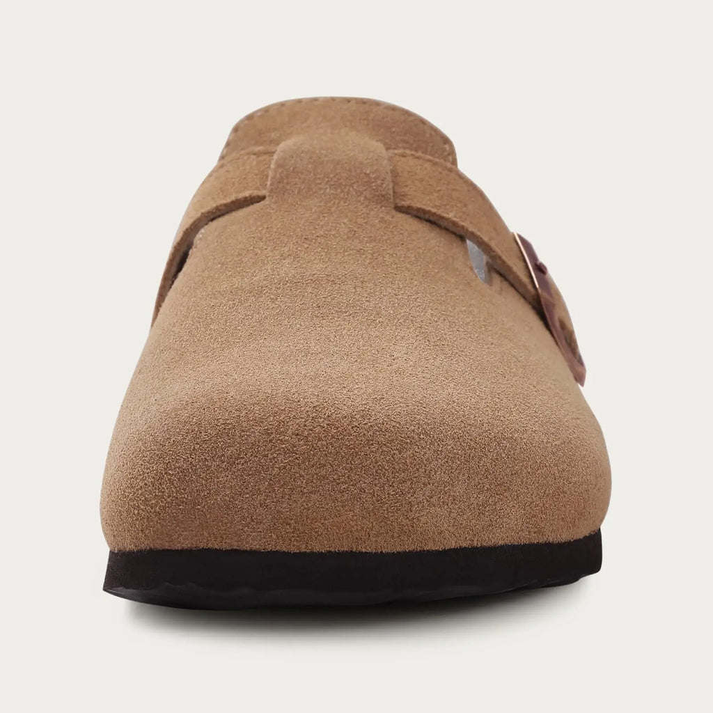 KIDMI Suede Clogs for Women Men Mules Cork Footbed Sandals With Arch Support Fashion Nonslip Outdoor Beach Slippers Home Shoes