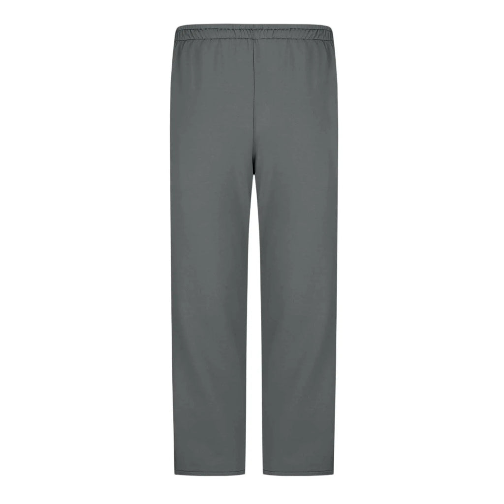 Men Sweatpants Elastic Waistband Pockets Splicing Color Mid-Rise Long Trousers Wide Leg Side Zipper Tear Away Basketball Pants