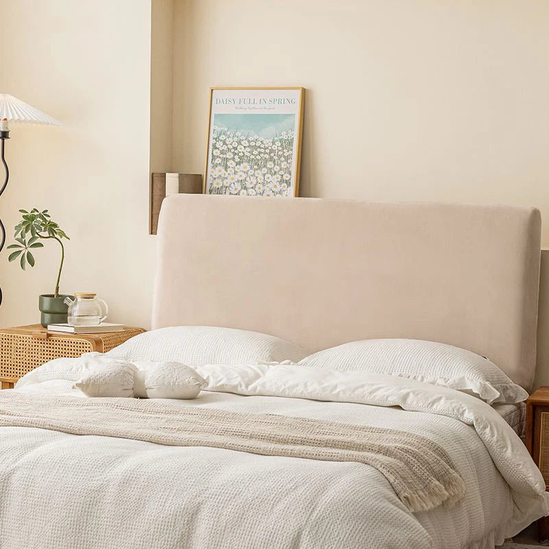Soft Velvet Bed Head Cover Thicken Elastic Bed Cover All-inclusive Comfortable Headboard Cover for Home