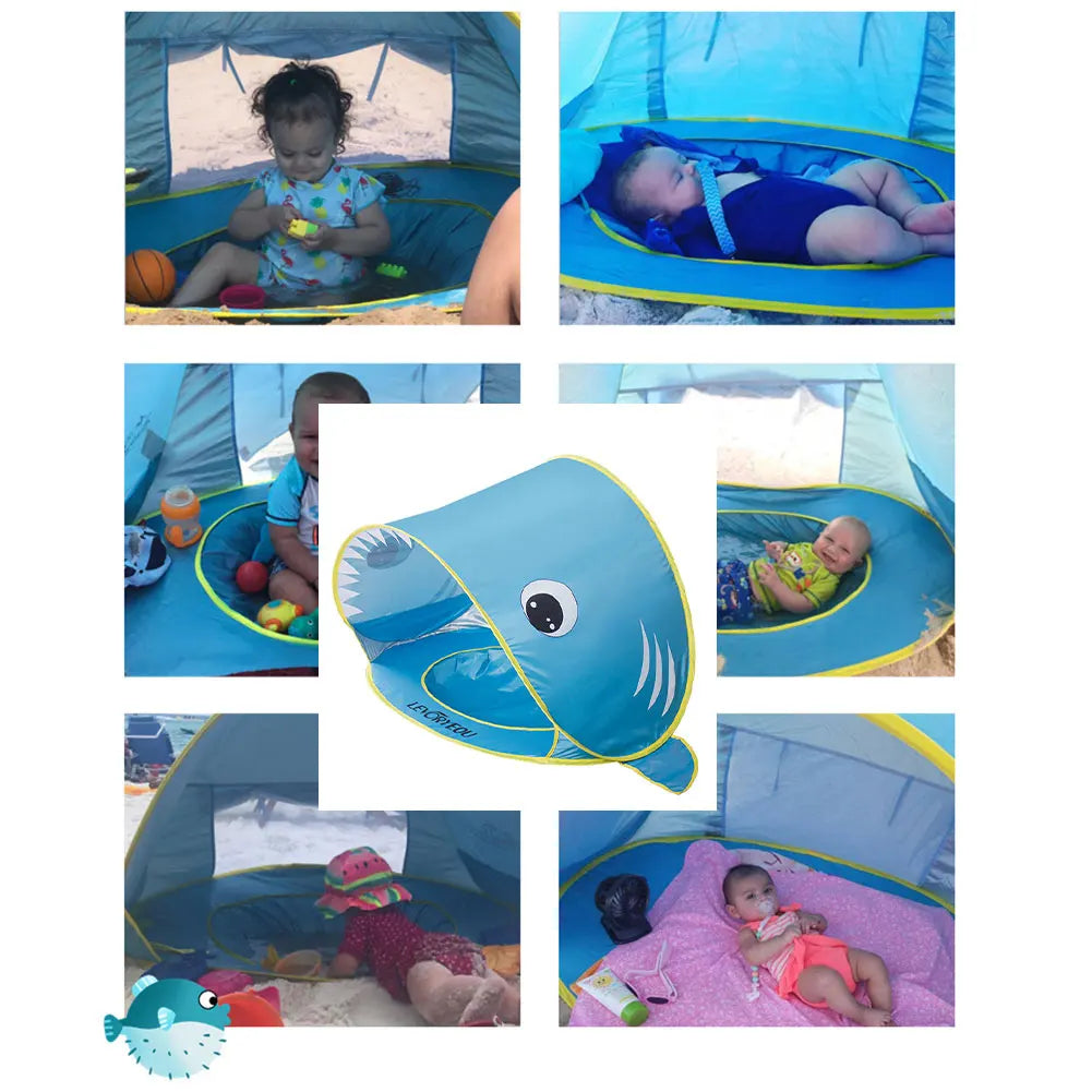 Summer Fun Colorful Tent Portable Lightweight Cartoon Design Uv Protection Outdoor Beach Tent For Outdoor Indoor Playgrounds