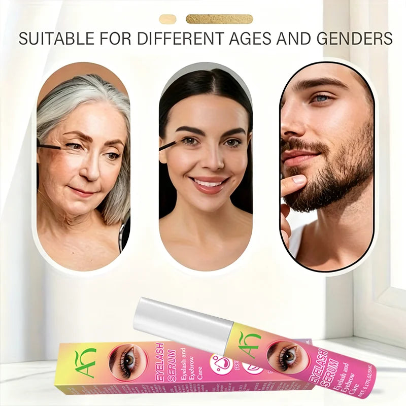 Eyelash serum, moisturizes eyelids and eyelashes, resulting in long, thick, and curled lashes for a beautiful eye appearance.