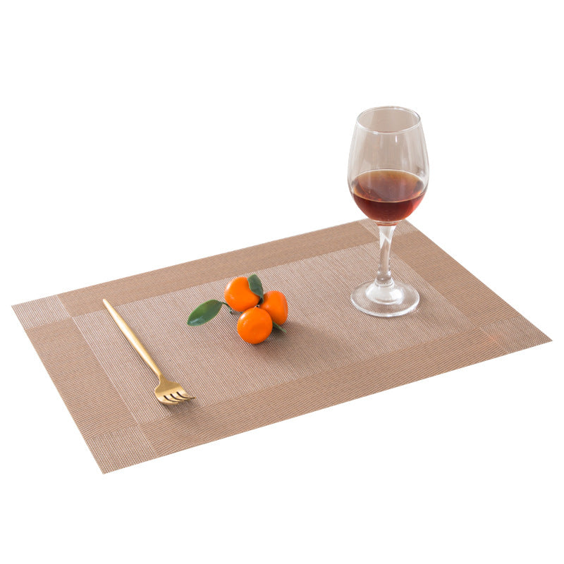 4/6Pcs Table Mat Set Non-Slip Bowl Pad Coaster Set Washable PVC Dining Table Placemats Modern Home Decoration Accessories