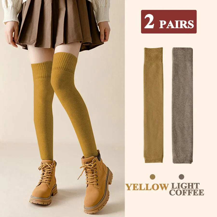 Thick Stockings Women Socks Warm Winter Over Knee High Hold Up Sexy Slim Ladies Girls Halloween Gift 7 Colors 1 Pairs Hot Sale
