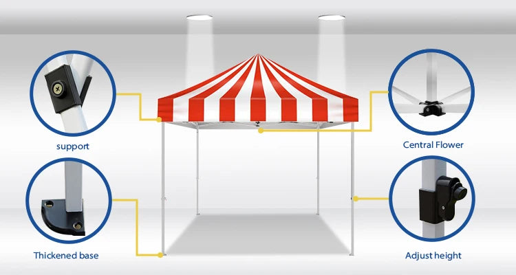 Red And White Bar Exhibition Event Party Tent 10x10