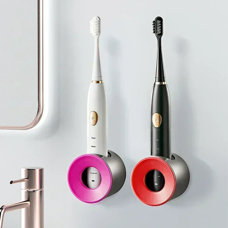 Bathroom Toothbrush Holder Wall Mount Bathroom Organizer Double Single Hole Self Adhesive Tooth Brush  Accessories Space Saving