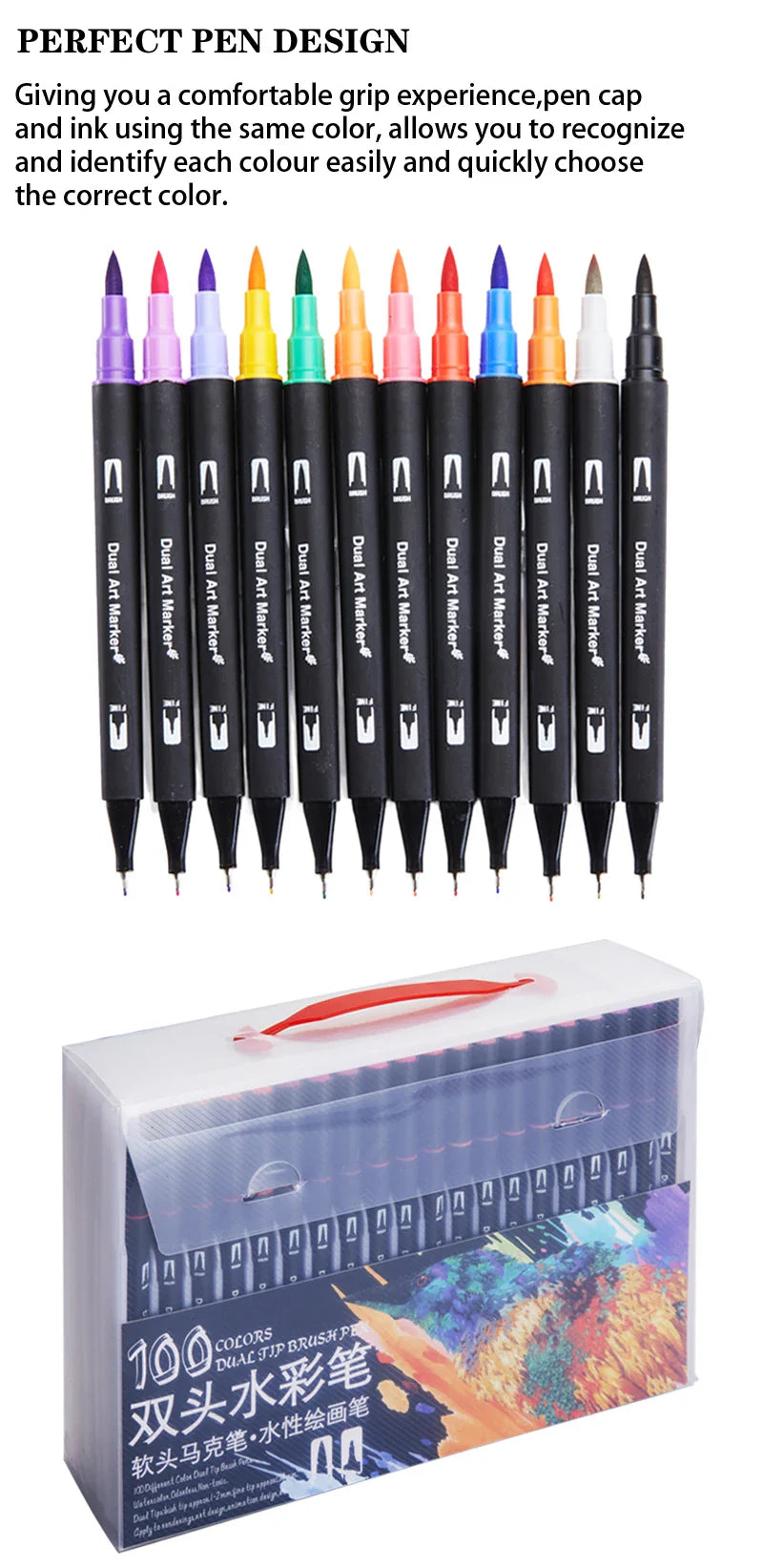 12/24/36 120 Colors Double Ends Manga Art Brush Pen Set Pencil Watercolor Art Markers Fineliner Calligraphy Pens Art Supplies
