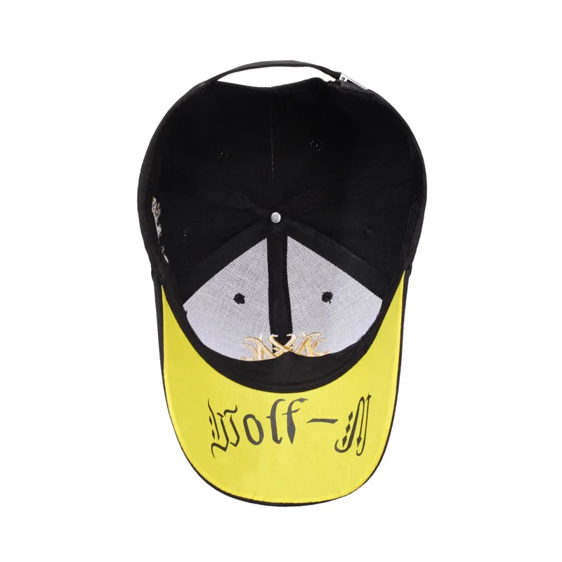 Vintage Gothic Embroidered "NY" Baseball Cap – Adjustable Cotton Snapback Hat for Men Women, Casual Outdoor Sun Hat