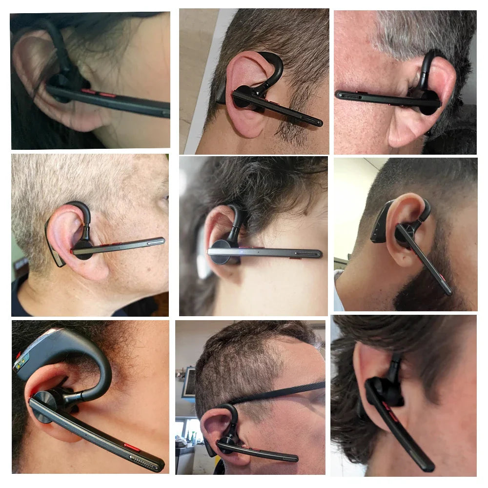 New Bee M51 Wireless Bluetooth Headset Earphones 5.2 Headphone with Dual-Mic CVC8.0 Noise Cancelling Handsfree Business Earpiece