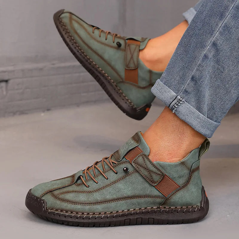 Women's Boots Outdoor Casual Shoes British Style Retro Non-slip Work Shoes Leather Couple Loafers Handmade Soft Sole Ankle Boots