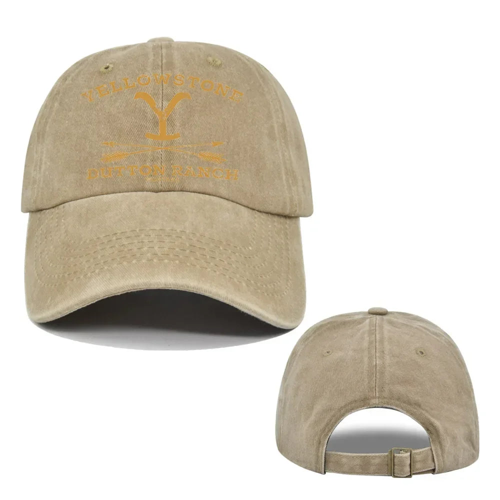 YELLOWSTONE Dutton Ranch Baseball Cap Snapback Sun Hat Spring Autumn Baseball Cap Sport Hip Hop Fitted Cap Hats for Men Women