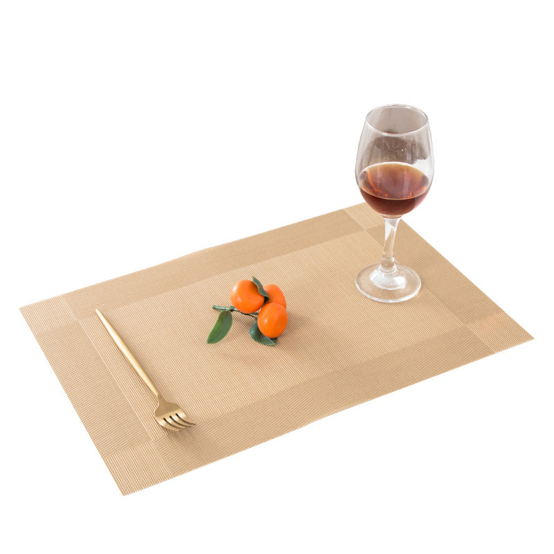 4/6Pcs Table Mat Set Non-Slip Bowl Pad Coaster Set Washable PVC Dining Table Placemats Modern Home Decoration Accessories