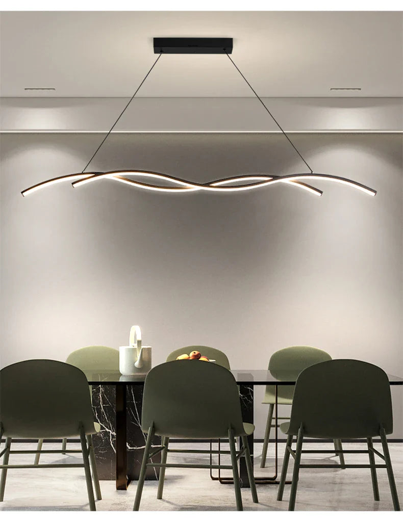 Black White Led Restaurant Pendant Lights Modern Minimalist Hotel Bar Restaurant Chandelier Home Indoor Decoration Lighting Lamp